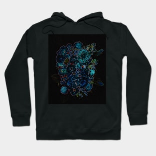 Black Panther Art - Flower Bouquet with Glowing Edges 12 Hoodie